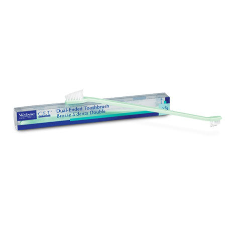 C.E.T. Dual-Ended Toothbrush for Dogs and Cats (Color May Vary)