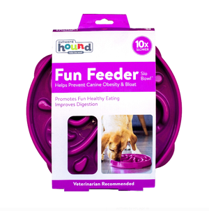 Outward Hound Fun Feeder Interactive Dog Bowl, Purple