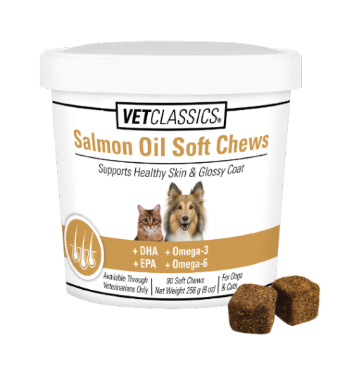 VetClassics Salmon Oil Omega Fatty Acids Soft Chews for Dogs & Cats