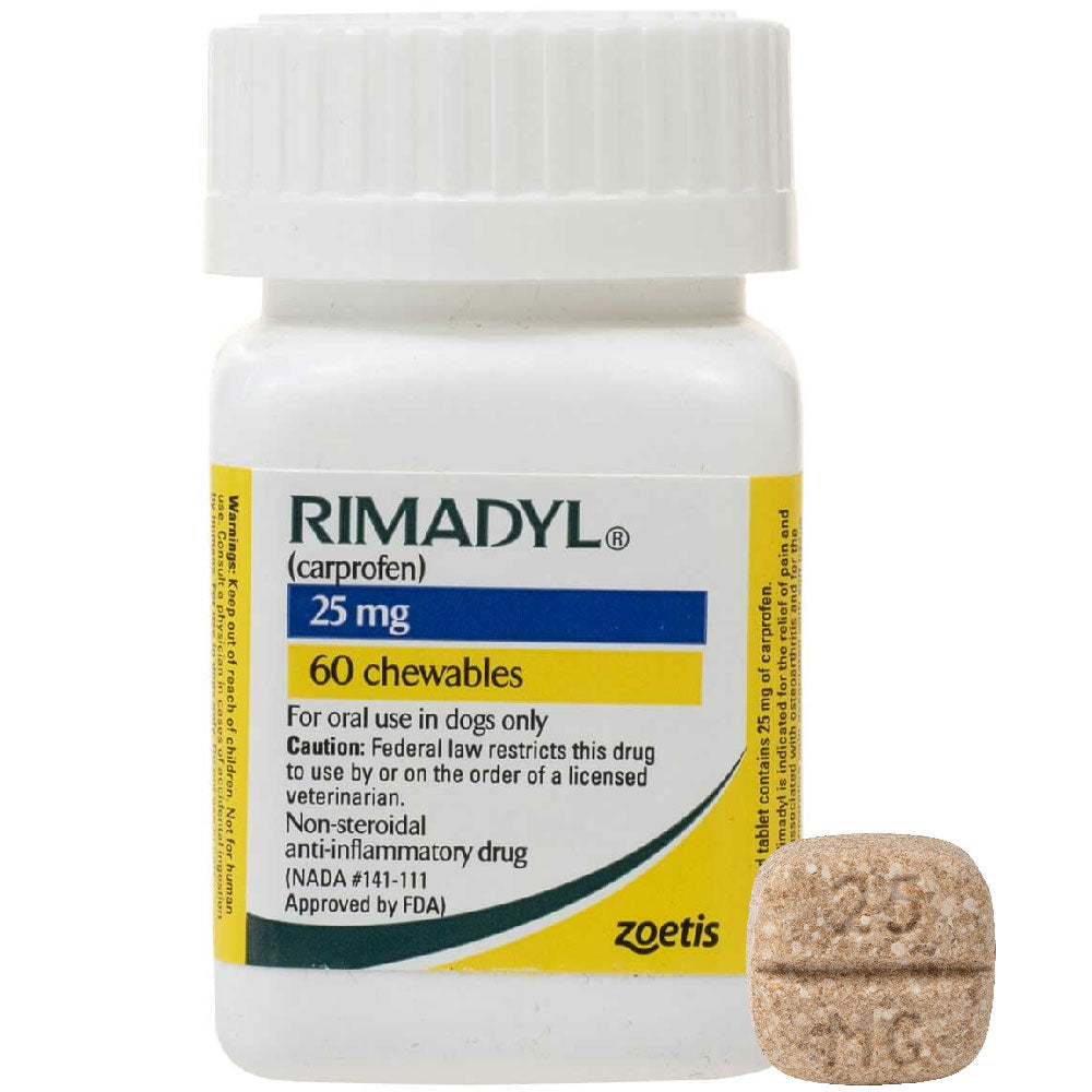 Rimadyl Carprofen Chewable Tablets for Dogs PETRX